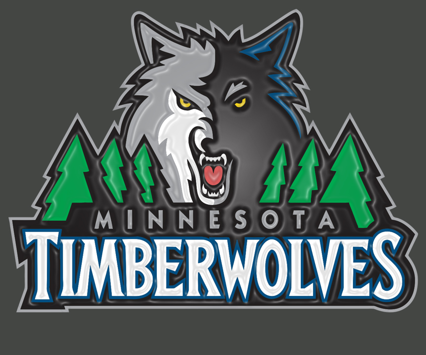 Minnesota Timberwolves Plastic Effect Logo iron on paper